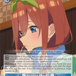 Weiss Schwarz 5HY/W101 Operation Substitute? Miku Nakano (V.2 - Super Rare)