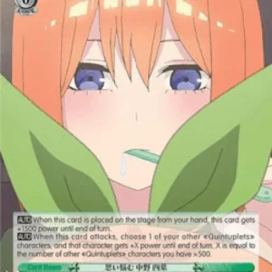 Weiss Schwarz 5HY/W90 At a Loss, Yotsuba Nakano (V.2 - Super Rare)