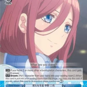 Weiss Schwarz 5HY/W83 New Student, Miku Nakano (V.2 - Triple Rare)