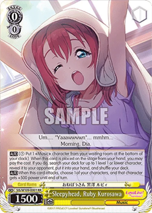 Weiss Schwarz LL2ML! Sleepyhead, Ruby Kurosawa (V.1 - Double Rare)