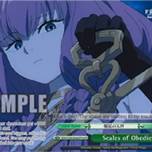 Weiss Schwarz SFN/S108 Scales of Obedience (V.2 - Overframe Rare)