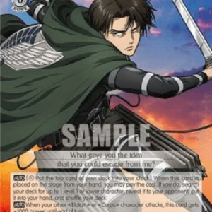 Weiss Schwarz AOT/SX04 Levi: Merciless Assault (V.1 - Double Rare)