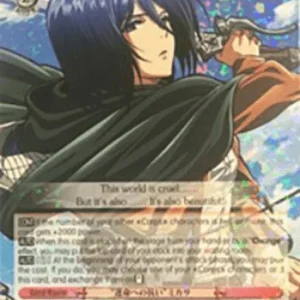 Weiss Schwarz AOT/S35 "Resisting Fate" Mikasa (V.1 - Double Rare)