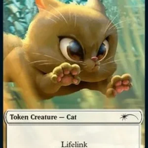 Magic: The Gathering Cat Token (W 1/1 Lifelink) // Cat Token (W 1/1 Lifelin