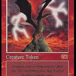 Magic: The Gathering Dragon Token (Red 5/5) (V.1)