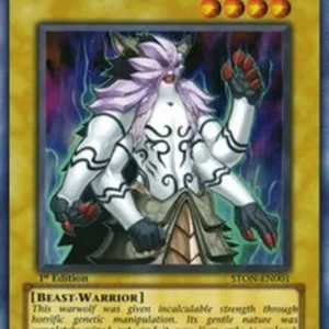 Yu-Gi-Oh! STON Gene-Warped Warwolf (V.1 - Super Rare)