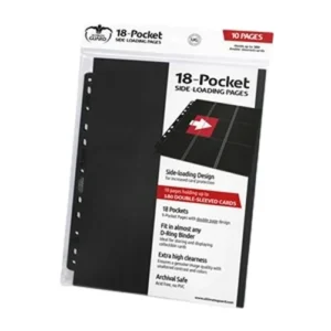 Battle Spirits Saga 10 Ultimate Guard 18-Pocket Side-Loading Pages (Black)