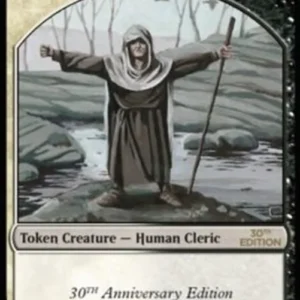 Magic: The Gathering Human Cleric Token (White and Black 1/1)