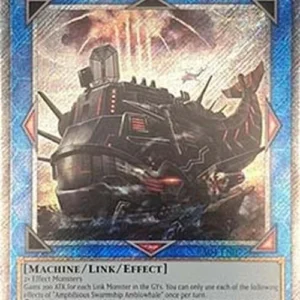 Yu-Gi-Oh! RA04 Amphibious Swarmship Amblowhale (V.4 - Platinum Secret Rare)