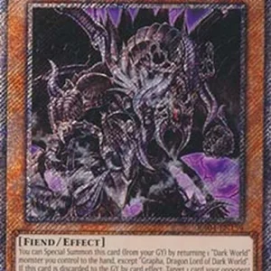 Yu-Gi-Oh! RA04 Grapha, Dragon Lord of Dark World (V.1 - Platinum Secret Rar